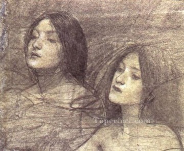  female Deco Art - Hylas and the nymphs study JW Greek female John William Waterhouse